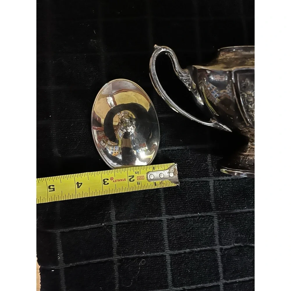 Vintage 1847 Rogers Bros Silver Played Footed Sugar Bowl W/Lid [V]